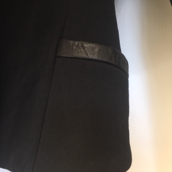 ISABEL MARANT Black Leather Trim Cotton Blazer Jacket Sz 0 - Picture 8 of 11